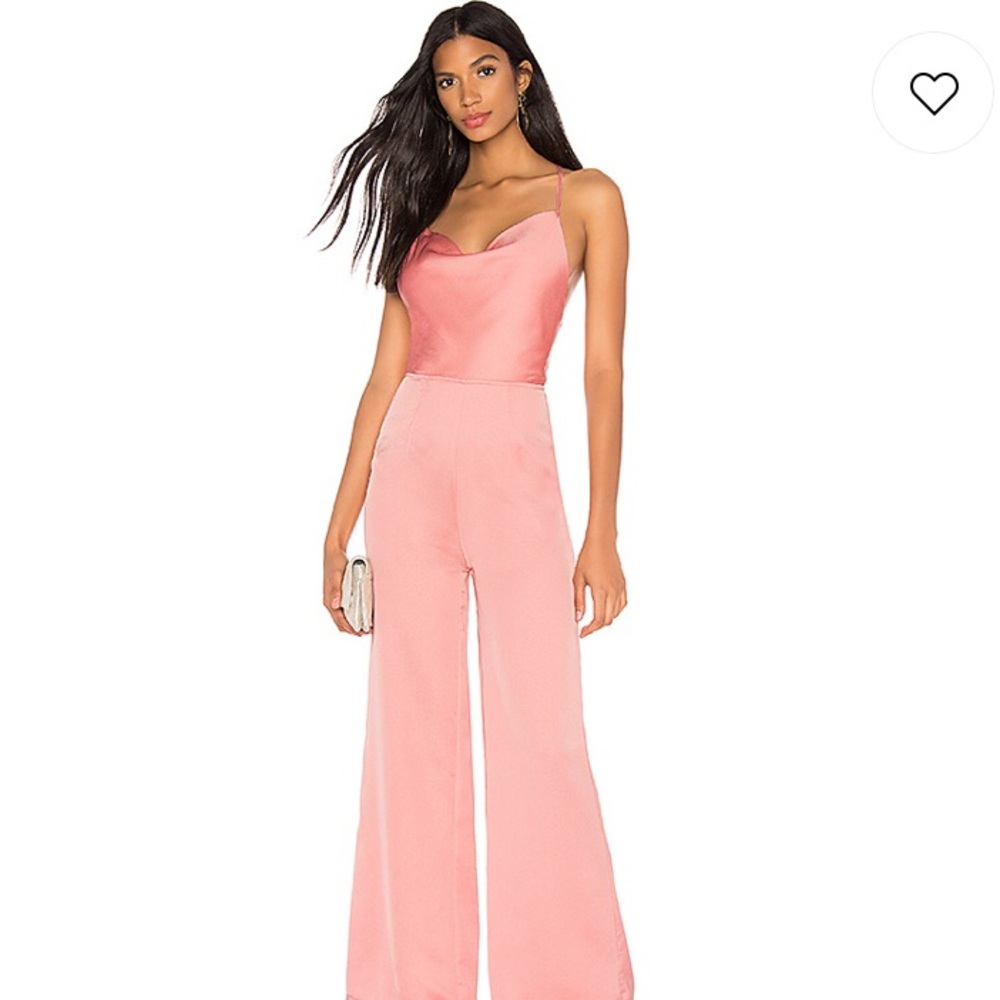 Karoline Cowl Neck Jumpsuit in Blush